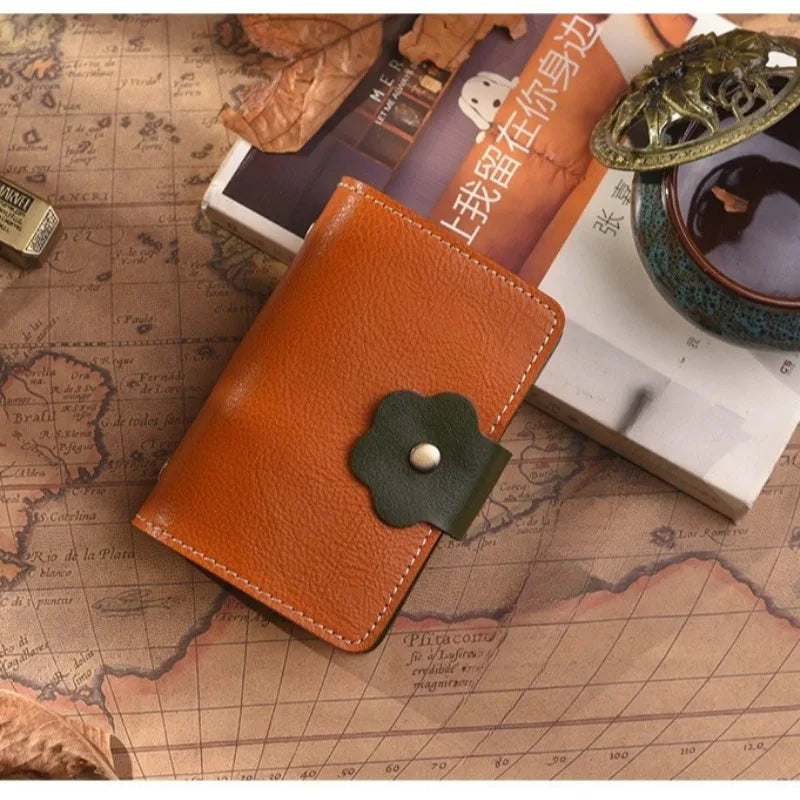 M5 Head Layer Leather Notebook Portable Mini Pocket Creative Handbook Loose Leaf Notebook