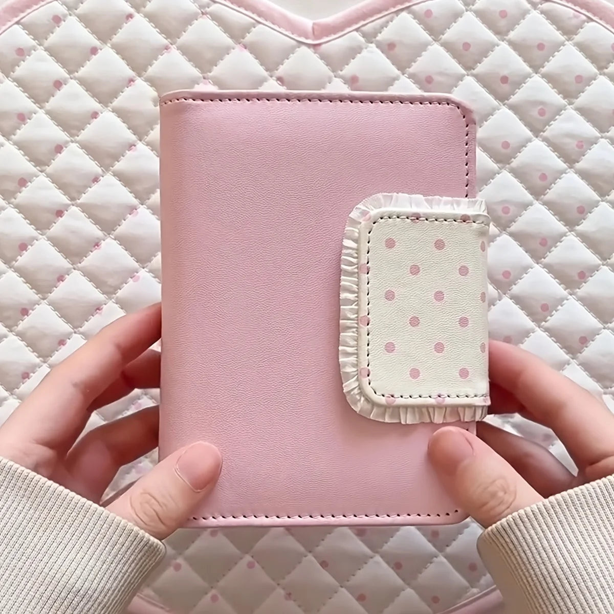 Retro Japanese Notebook Lace Polka Dot M5 Binder Block Replaceable Inner Sweet Planner Cover Office Daily Journal Stationery