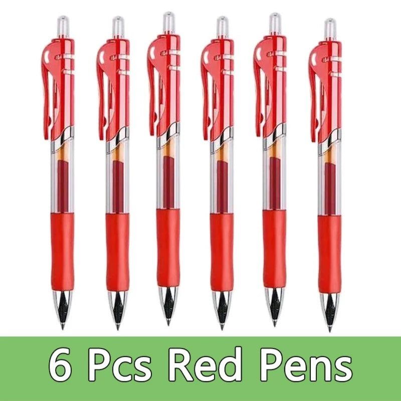 55/100pcs Press Gel Pen Signature pens Refill Press Blue Black Red Pen Bullet tip Gel Pen School office supplies stationery