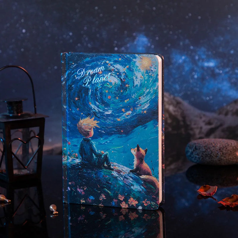 A5 Hardcover Notebook,Oil Painting Hardcover Illustrations,Full-Color Handbook,128 Sheets/Book,100gsm,Professional Handbook