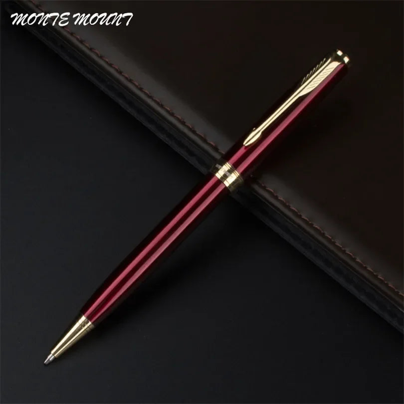 Metal Ballpoint Pen 0.7mm Blue Luxury Custom Advertising Ball Pen for School Gift Set Student Stationery Office Supplies