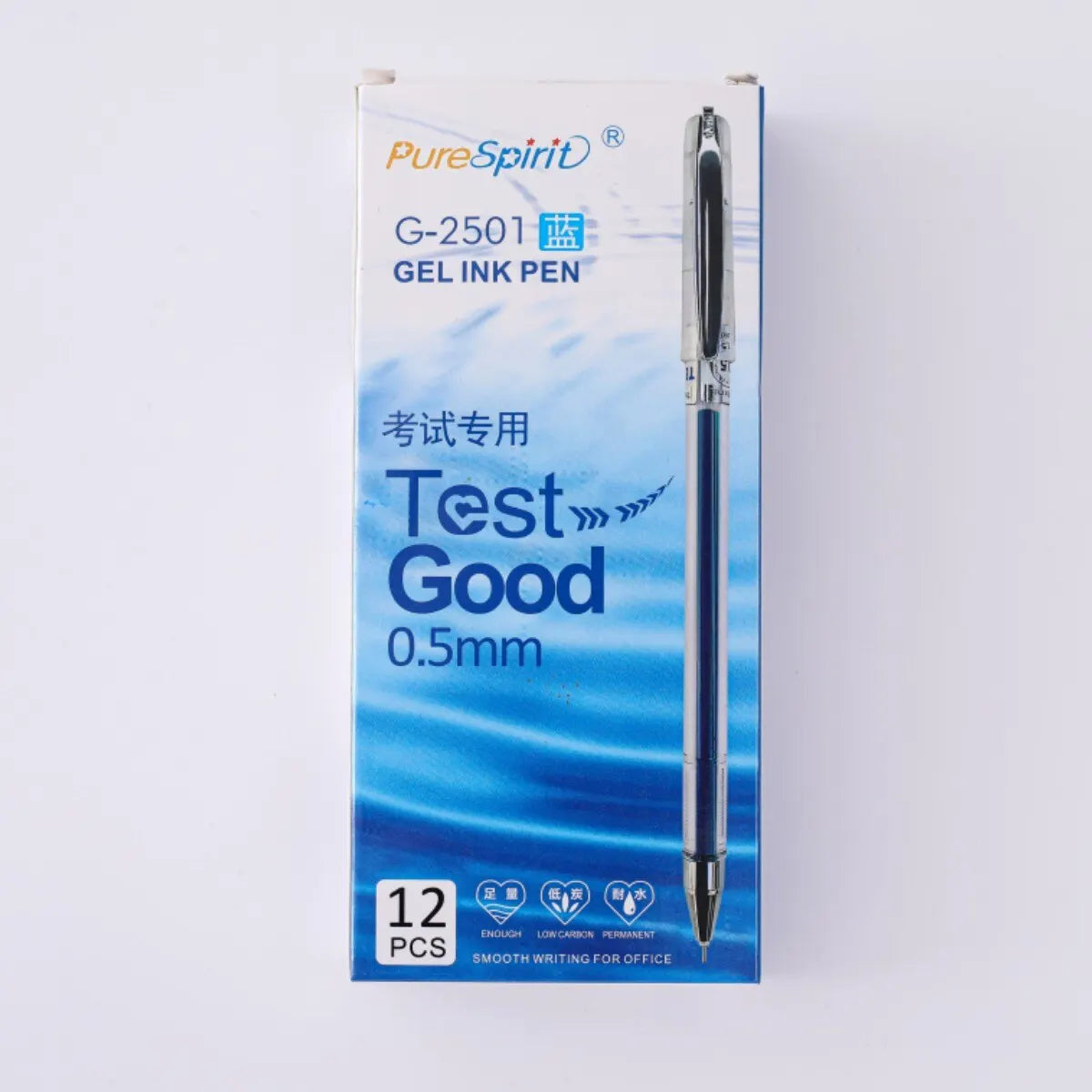12pcs Gel Pen Set Exam Grade Black Blue Red Ink Color 0.5mm Ballpoint Pen for Students Writing Tool School Office Stationery