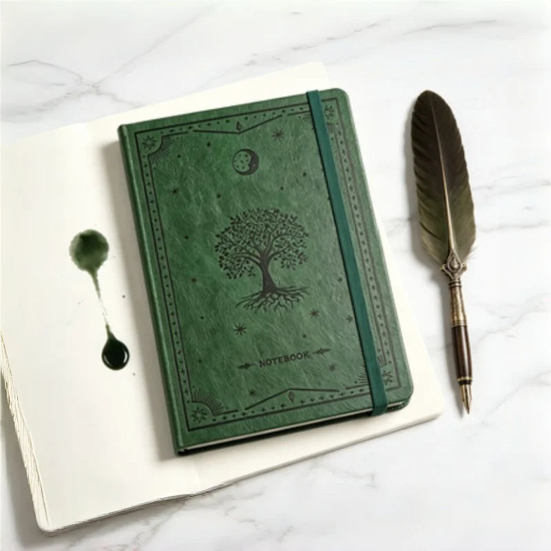 Embossed PU Leather A5 Business Journal with Elastic Band Thick Notebook Luxury Gift for Corporate Clients Colleagues Birthday