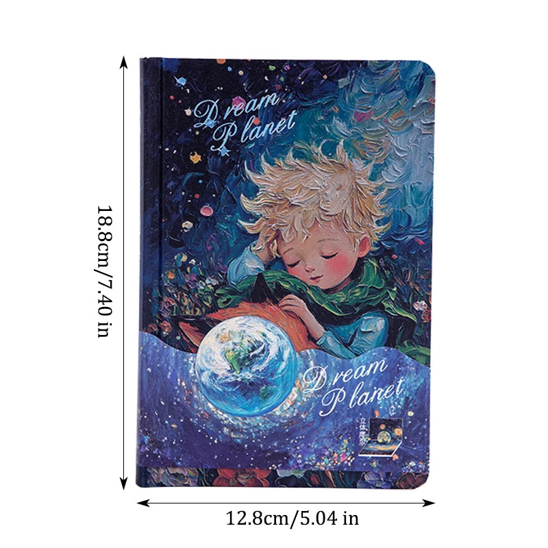 A5 Hardcover Notebook,Oil Painting Hardcover Illustrations,Full-Color Handbook,128 Sheets/Book,100gsm,Professional Handbook