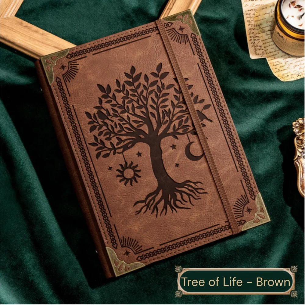 Retro Loose-Leaf Magic Notebook Thick Paper Multi-Use Hand Account for Daily Planner Study Tree of Life Notebook Gift Idea