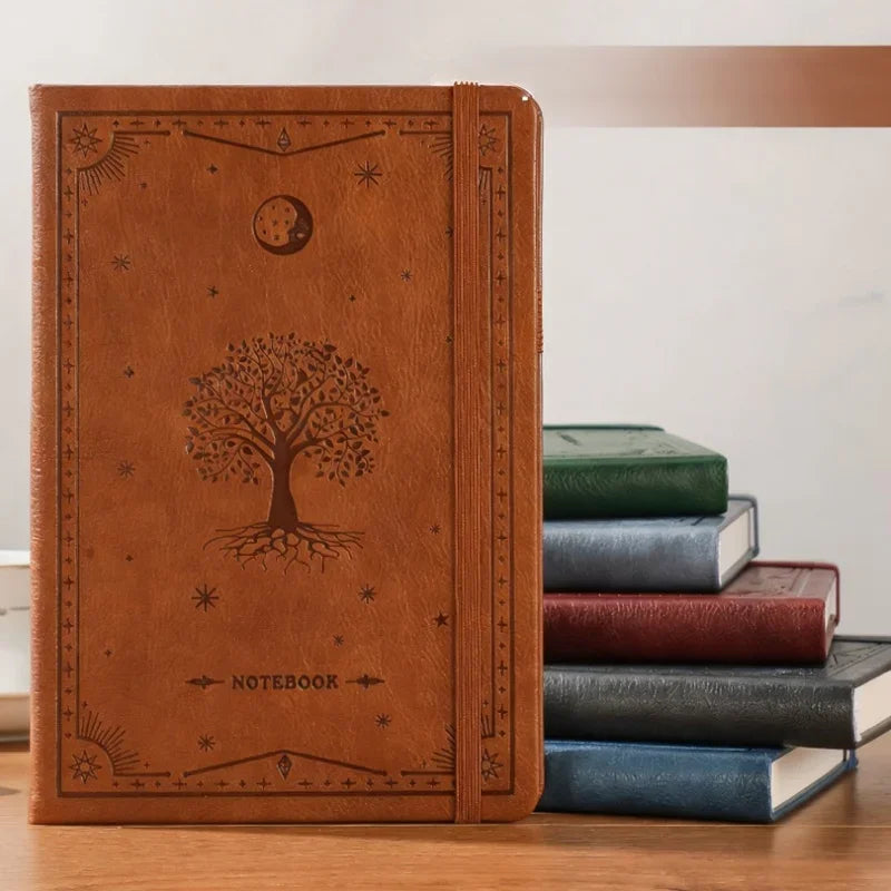 Embossed PU Leather A5 Business Journal with Elastic Band Thick Notebook Luxury Gift for Corporate Clients Colleagues Birthday