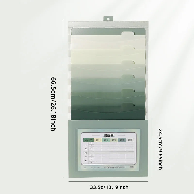 1pc Foldable multi-layer File Organizer: with multiple pockets for files and notes, large-capacity desktop file pocket
