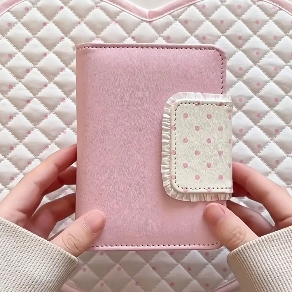 Retro Japanese Notebook Lace Polka Dot M5 Binder Block Replaceable Inner Sweet Planner Cover Office Daily Journal Stationery