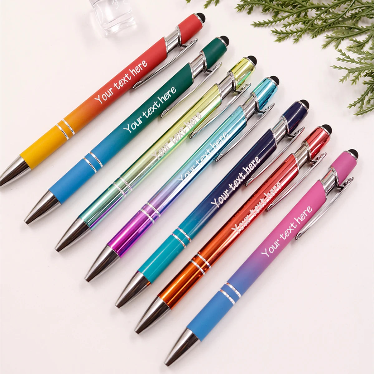 Customized Text Gradient Pens Ballpoint,Personalized Gel Pens,Customizable Couple Pen,Teacher Pens,Stylus Pens,Teachers' Day