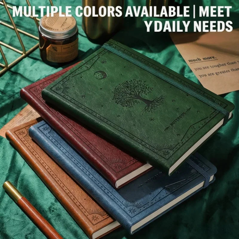 Embossed PU Leather A5 Business Journal with Elastic Band Thick Notebook Luxury Gift for Corporate Clients Colleagues Birthday