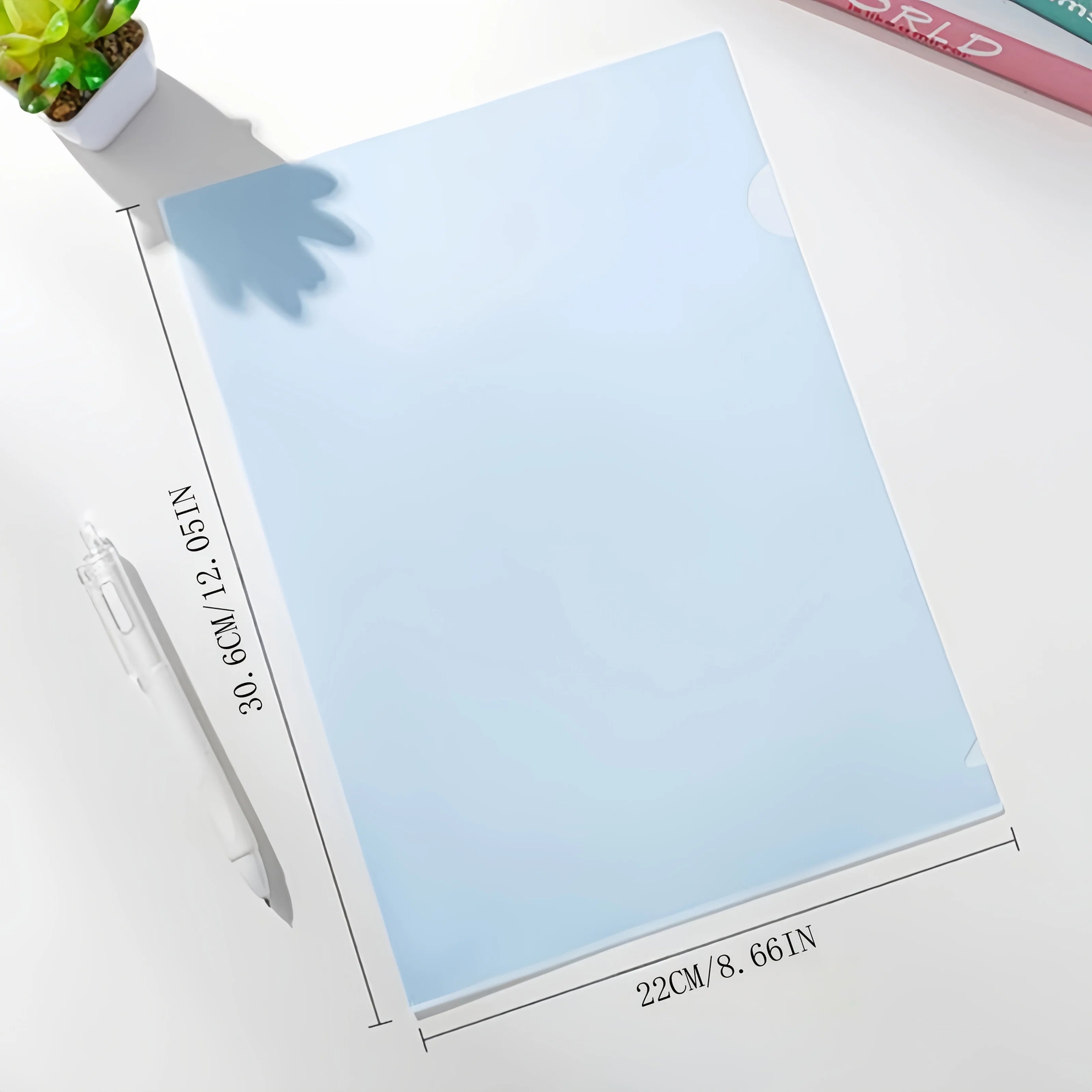 4pcs Morandi color folder, A4 transparent PP plastic cover, office and sheet music paper protection, file arrangement