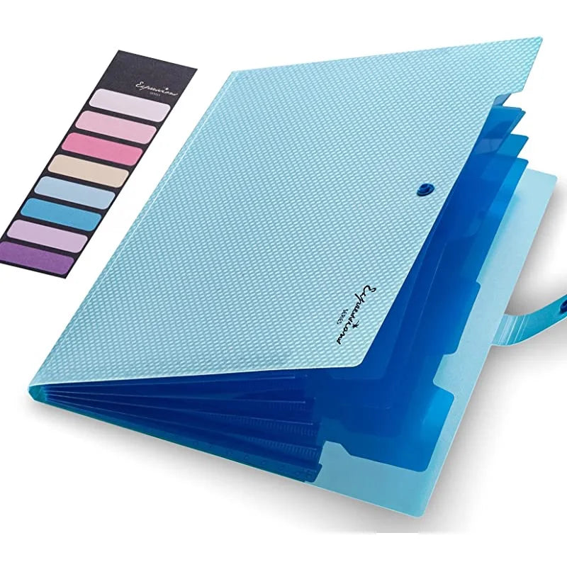 A4 Expanding File Folder with 5 Pockets, Portable Document Organizer for School Office, Paper Accordion Folder Holder A4 Binder
