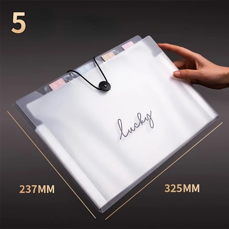 A4 Multigrid File Document Pouch Folder Holder Organizer Planner Organ Bag Folder Material Bill Storages Office Accessories