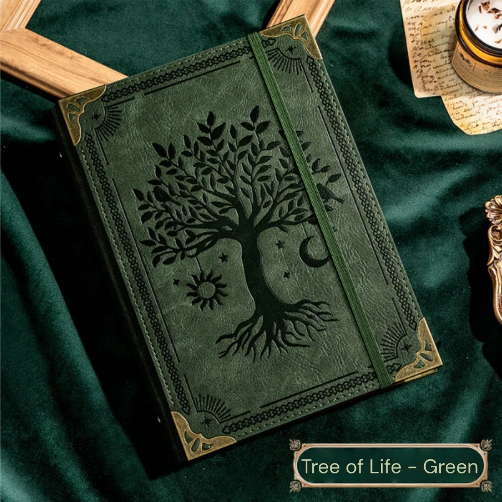 Retro Loose-Leaf Magic Notebook Thick Paper Multi-Use Hand Account for Daily Planner Study Tree of Life Notebook Gift Idea