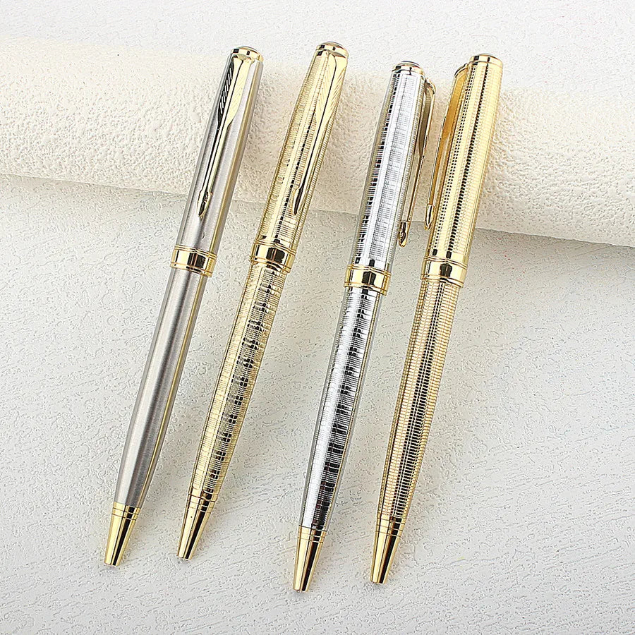 Metal Ballpoint Pen 0.7mm Blue Luxury Custom Advertising Ball Pen for School Gift Set Student Stationery Office Supplies