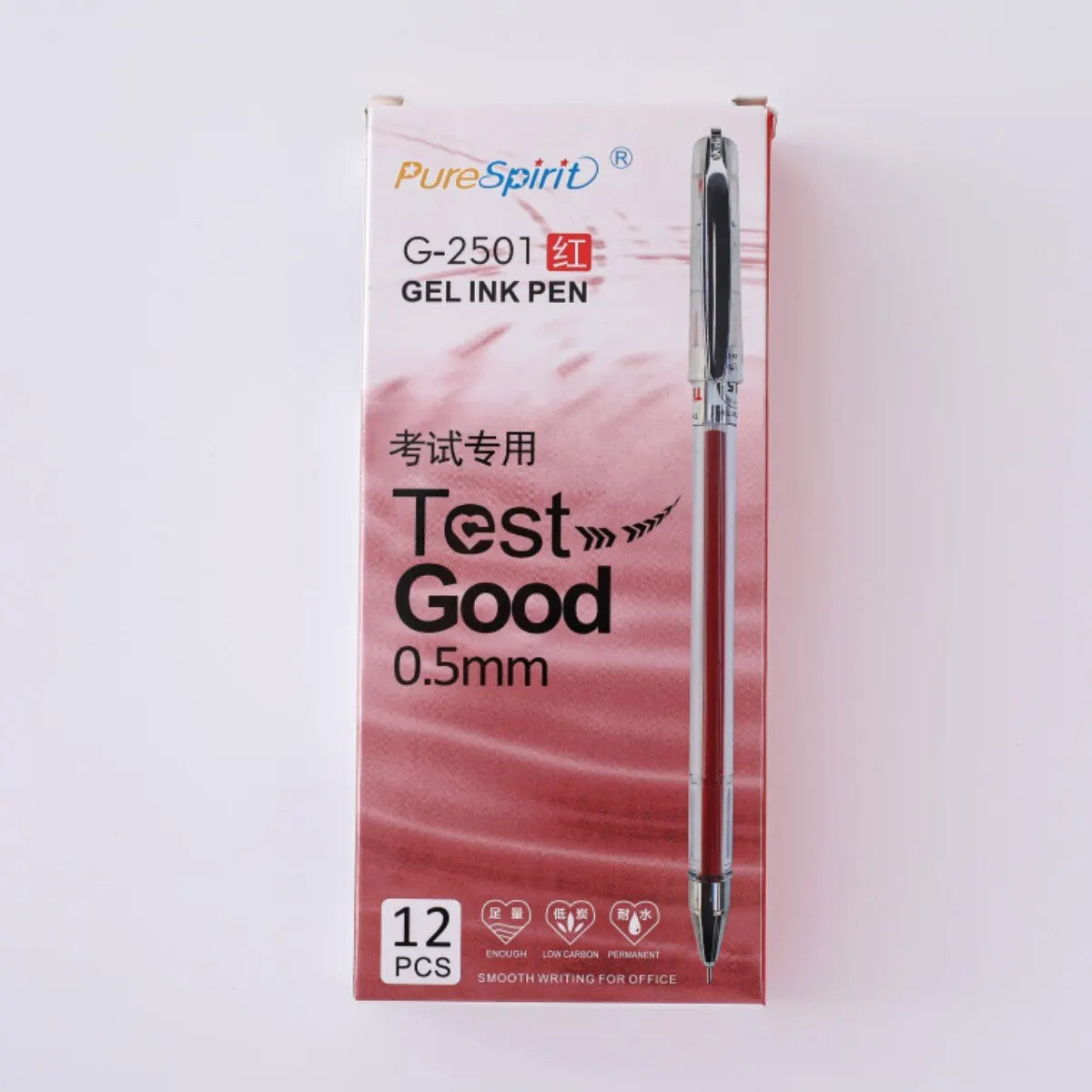 12pcs Gel Pen Set Exam Grade Black Blue Red Ink Color 0.5mm Ballpoint Pen for Students Writing Tool School Office Stationery