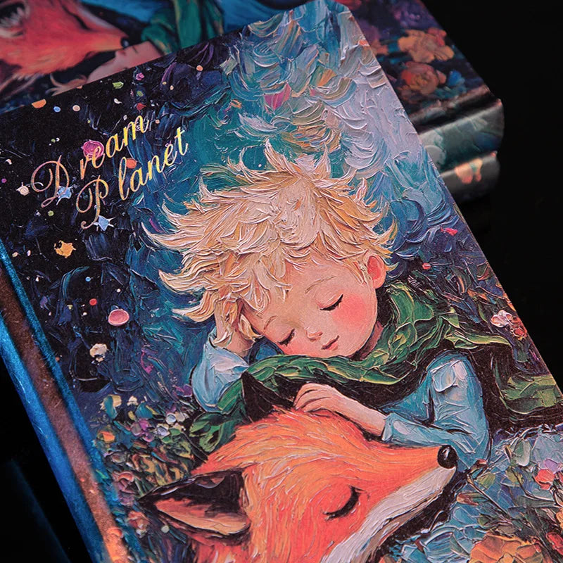 A5 Hardcover Notebook,Oil Painting Hardcover Illustrations,Full-Color Handbook,128 Sheets/Book,100gsm,Professional Handbook