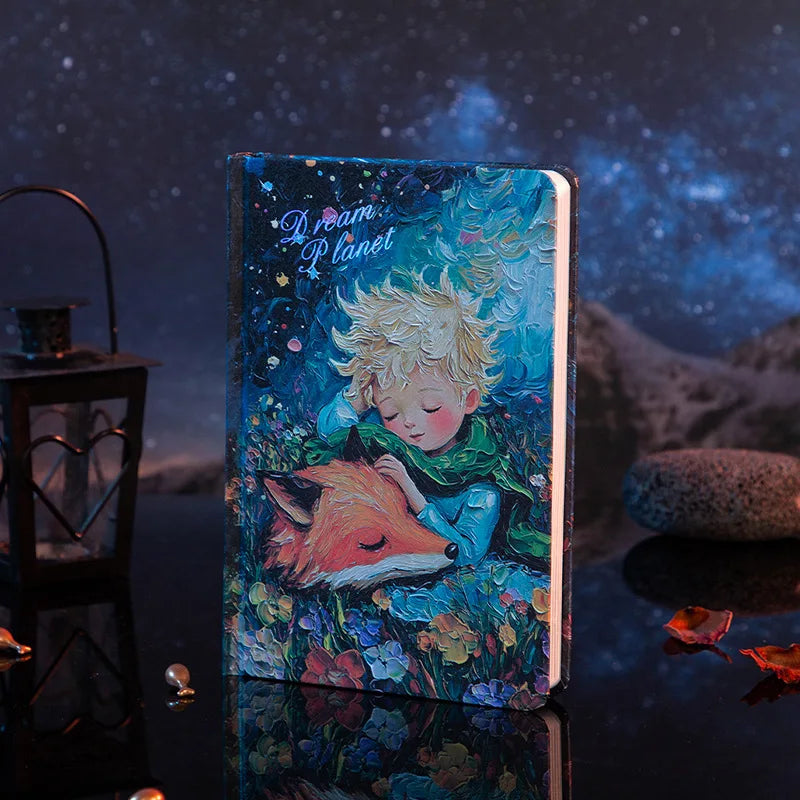 A5 Hardcover Notebook,Oil Painting Hardcover Illustrations,Full-Color Handbook,128 Sheets/Book,100gsm,Professional Handbook