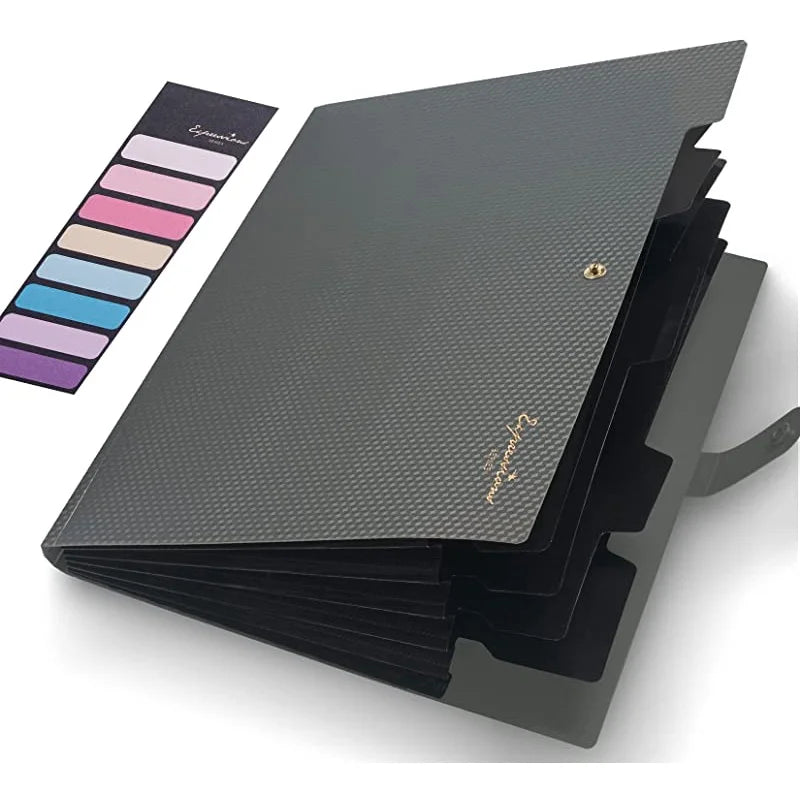 A4 Expanding File Folder with 5 Pockets, Portable Document Organizer for School Office, Paper Accordion Folder Holder A4 Binder