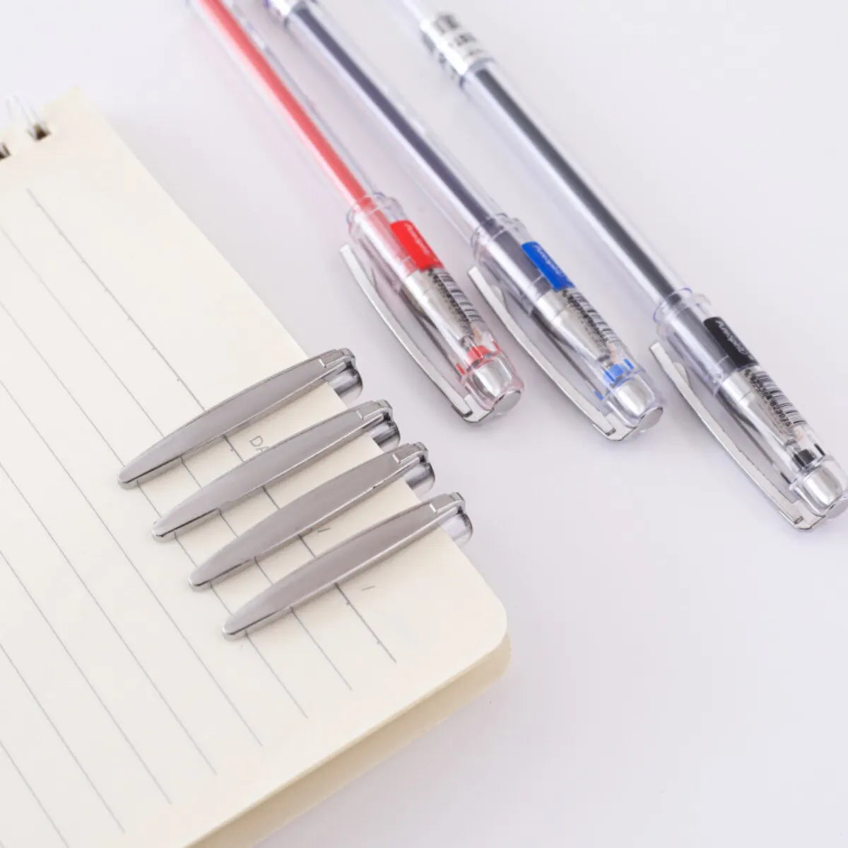 12pcs Gel Pen Set Exam Grade Black Blue Red Ink Color 0.5mm Ballpoint Pen for Students Writing Tool School Office Stationery