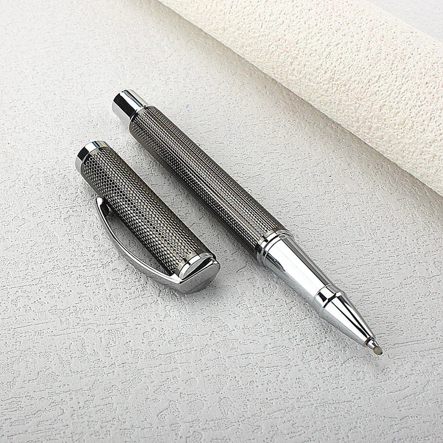 1Pc High Quality Luxury Roller Ballpoint Pen Metal Office Gold /Silver Clip Metal Rollerball Pen