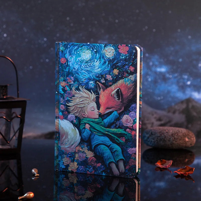 A5 Hardcover Notebook,Oil Painting Hardcover Illustrations,Full-Color Handbook,128 Sheets/Book,100gsm,Professional Handbook