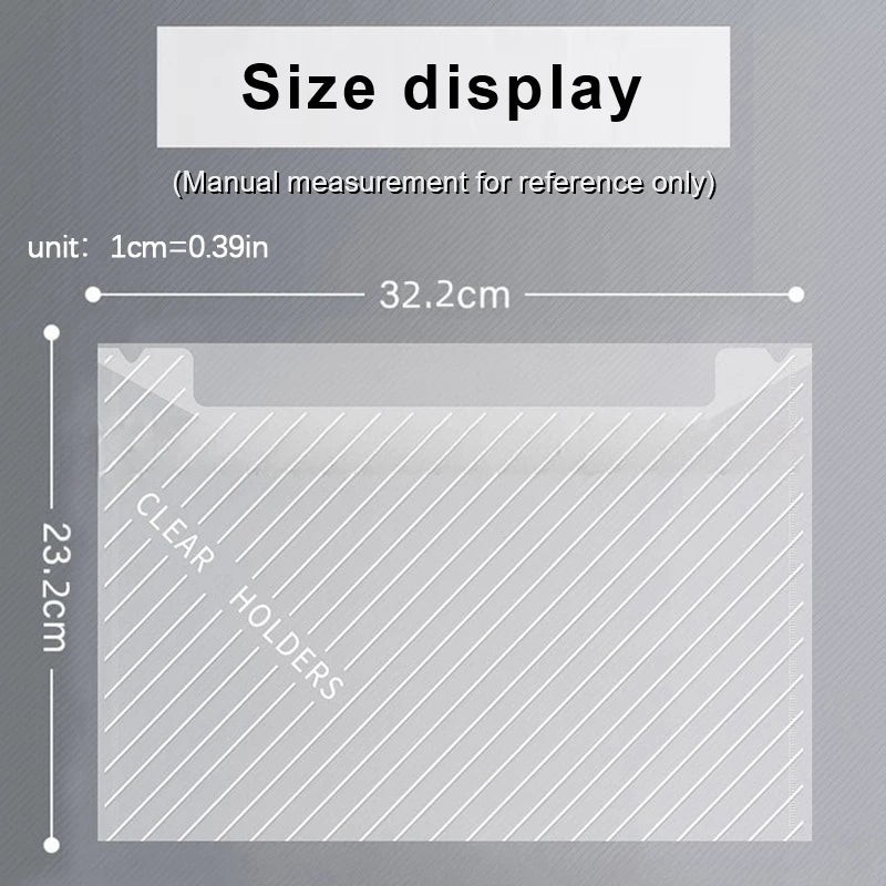 10 Pcs A4 Transparent Waterproof File Folder With Snap Buckles – Large Capacity For Office, School, And Exam Papers