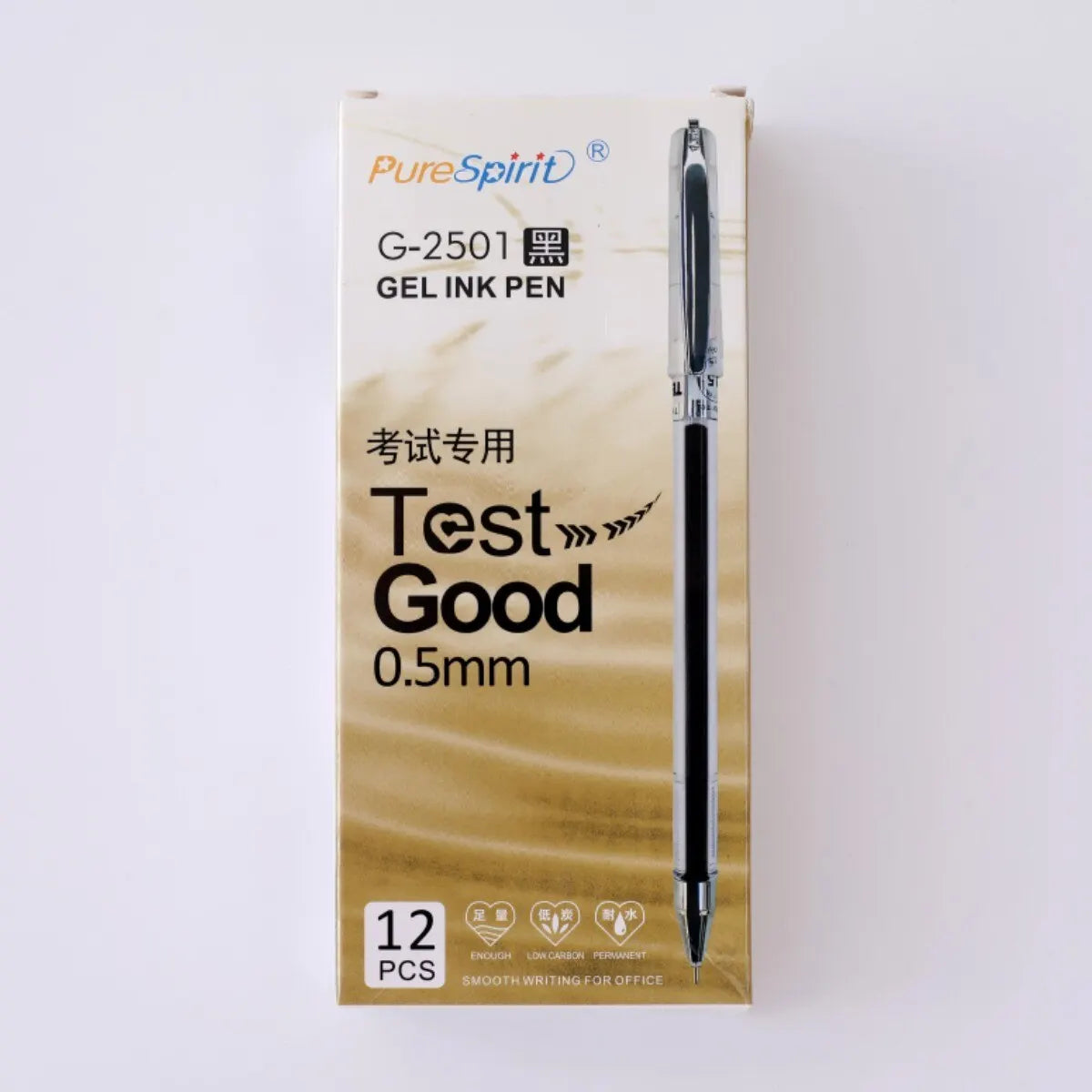 12pcs Gel Pen Set Exam Grade Black Blue Red Ink Color 0.5mm Ballpoint Pen for Students Writing Tool School Office Stationery