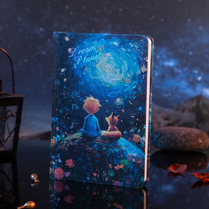 A5 Hardcover Notebook,Oil Painting Hardcover Illustrations,Full-Color Handbook,128 Sheets/Book,100gsm,Professional Handbook