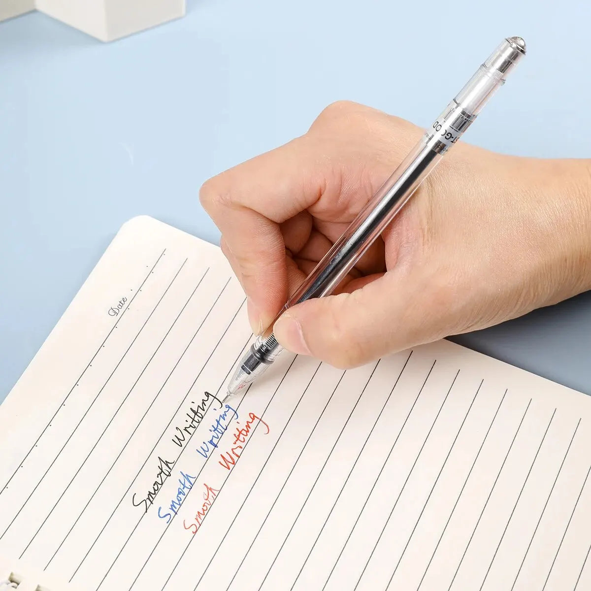 12pcs Gel Pen Set Exam Grade Black Blue Red Ink Color 0.5mm Ballpoint Pen for Students Writing Tool School Office Stationery