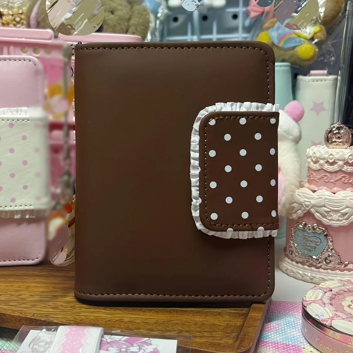 Retro Japanese Notebook Lace Polka Dot M5 Binder Block Replaceable Inner Sweet Planner Cover Office Daily Journal Stationery