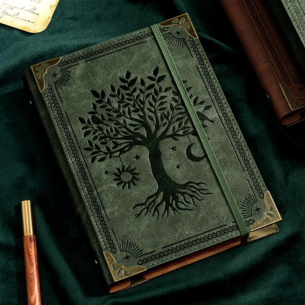 Retro Loose-Leaf Magic Notebook Thick Paper Multi-Use Hand Account for Daily Planner Study Tree of Life Notebook Gift Idea