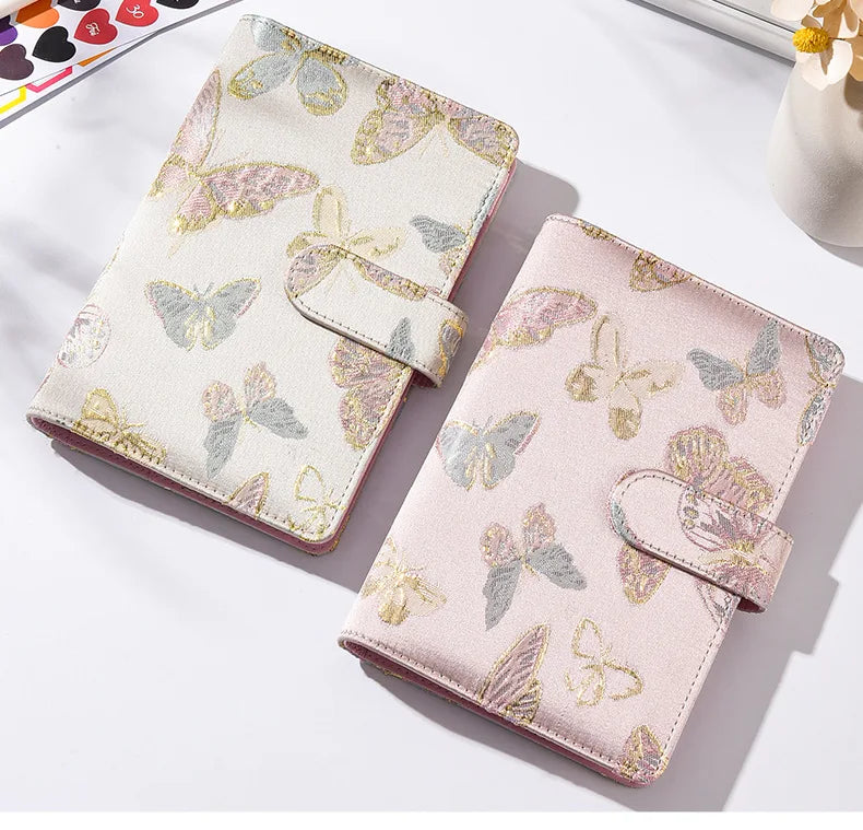 A6 Fresh Embossed DIY Binder Notebook Cover Diary Agenda Planner Paper Cover School Stationery