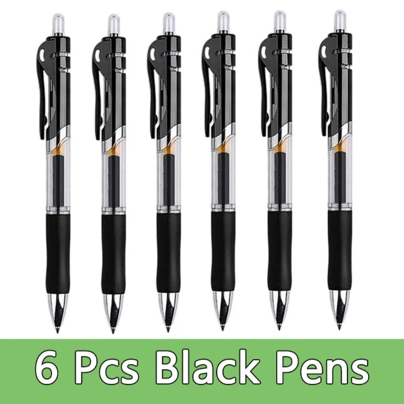 55/100pcs Press Gel Pen Signature pens Refill Press Blue Black Red Pen Bullet tip Gel Pen School office supplies stationery
