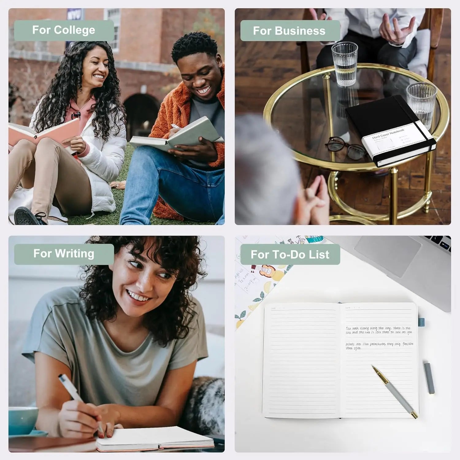 A5 Lined Journal Notebook 320 Pages Thick 100gsm Paper Hardcover Leather Journal for Writing Note Taking Diary 5.7x8.3 In Green