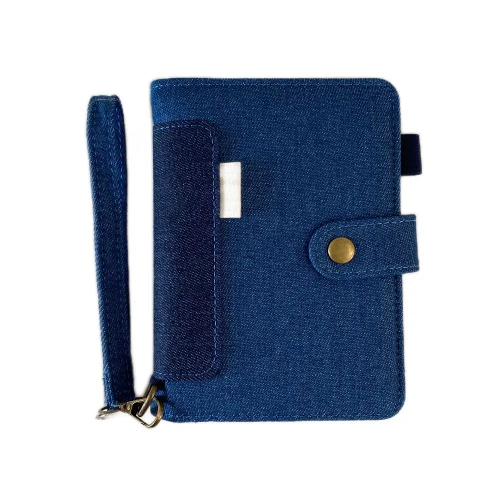 Portable A7 Retro Denim Notebook Refillable Thick Paper Binder Notebook Reusable Casing Loose Leaf Student Slabs Friend
