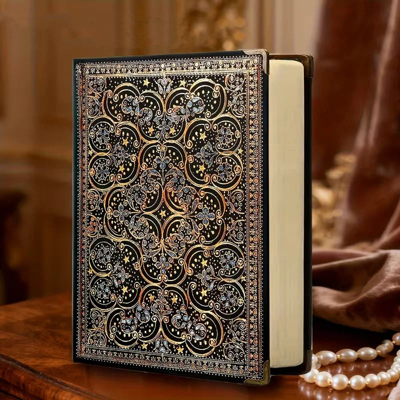 Medieval Retro Carved Notebook, Hardcover Journal, Portable Travel Diary for Writing and Drawing