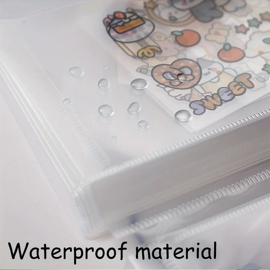 A6 Stickers Storage Book Transparent Money Storage Folder Portable Bandage Notebook Holder Cash Bill Organize Idol Photo Booklet