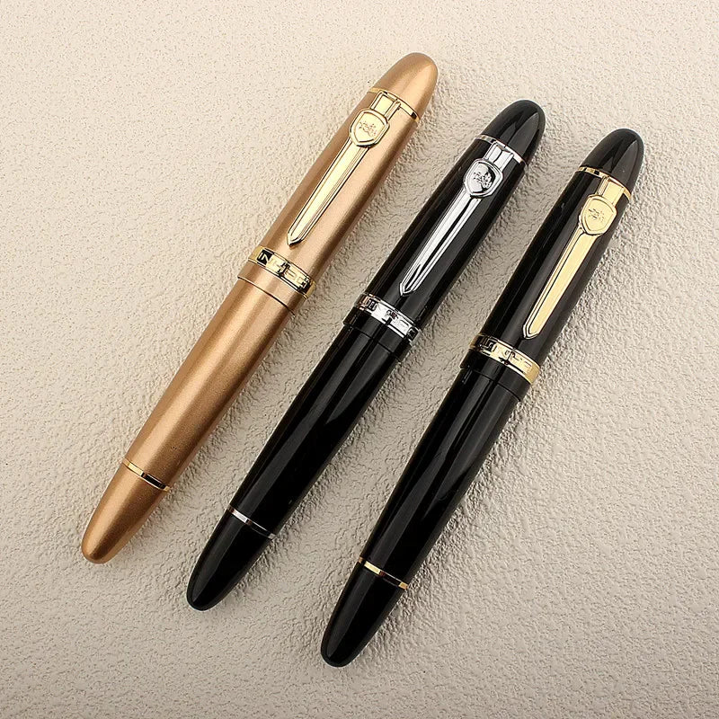 New Jinhao 159 Metal Ballpoint Pen Black and Gold Silver 0.7MM Nib Roller Ball Pen Thick