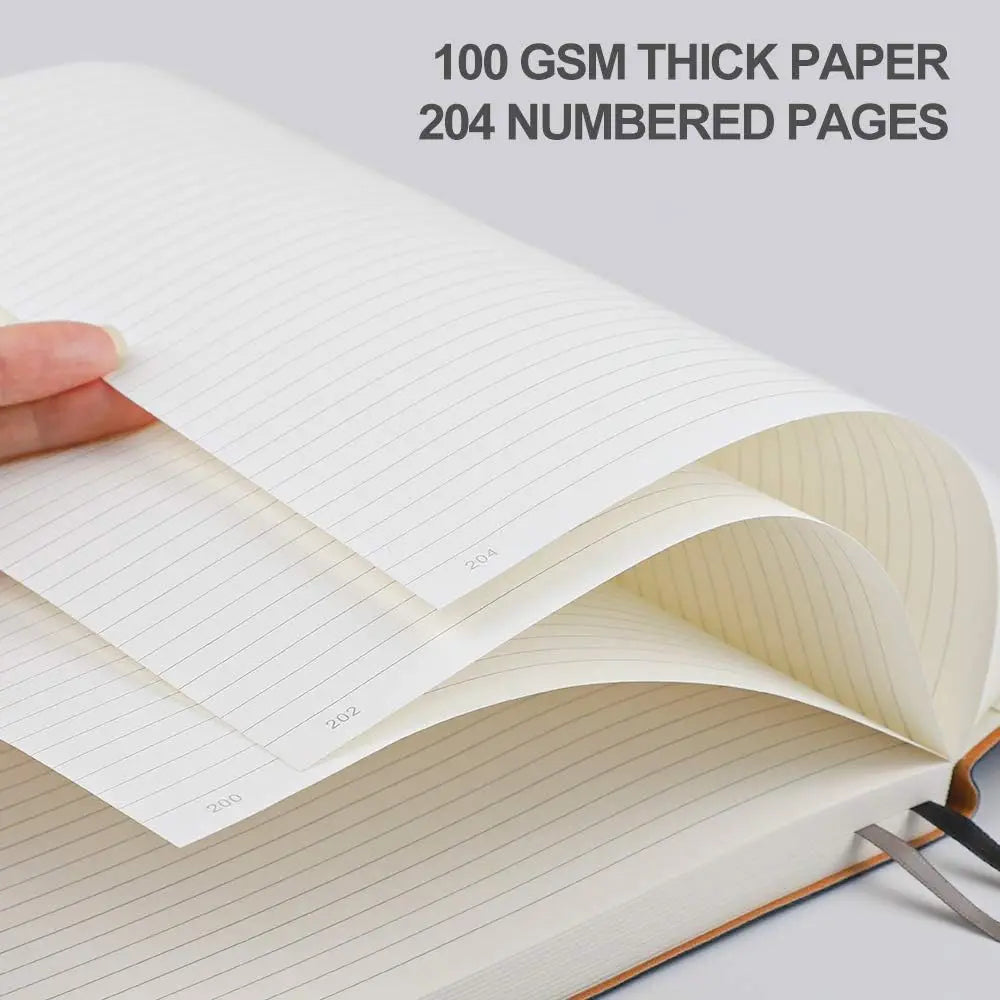 2-Pack B5 Softcover Notebooks, 7.6x10 Inch with 100gsm Thick Paper, 408 Pages, Black