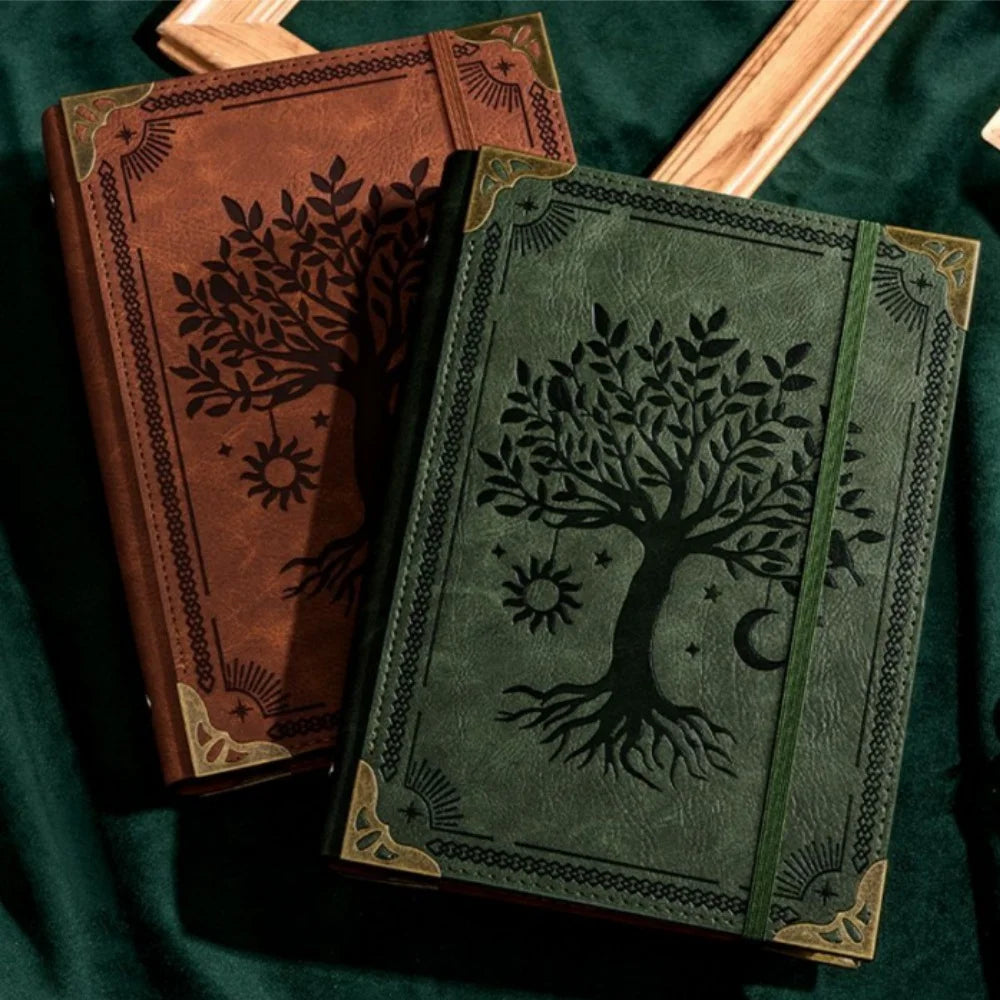 Retro Loose-Leaf Magic Notebook Thick Paper Multi-Use Hand Account for Daily Planner Study Tree of Life Notebook Gift Idea