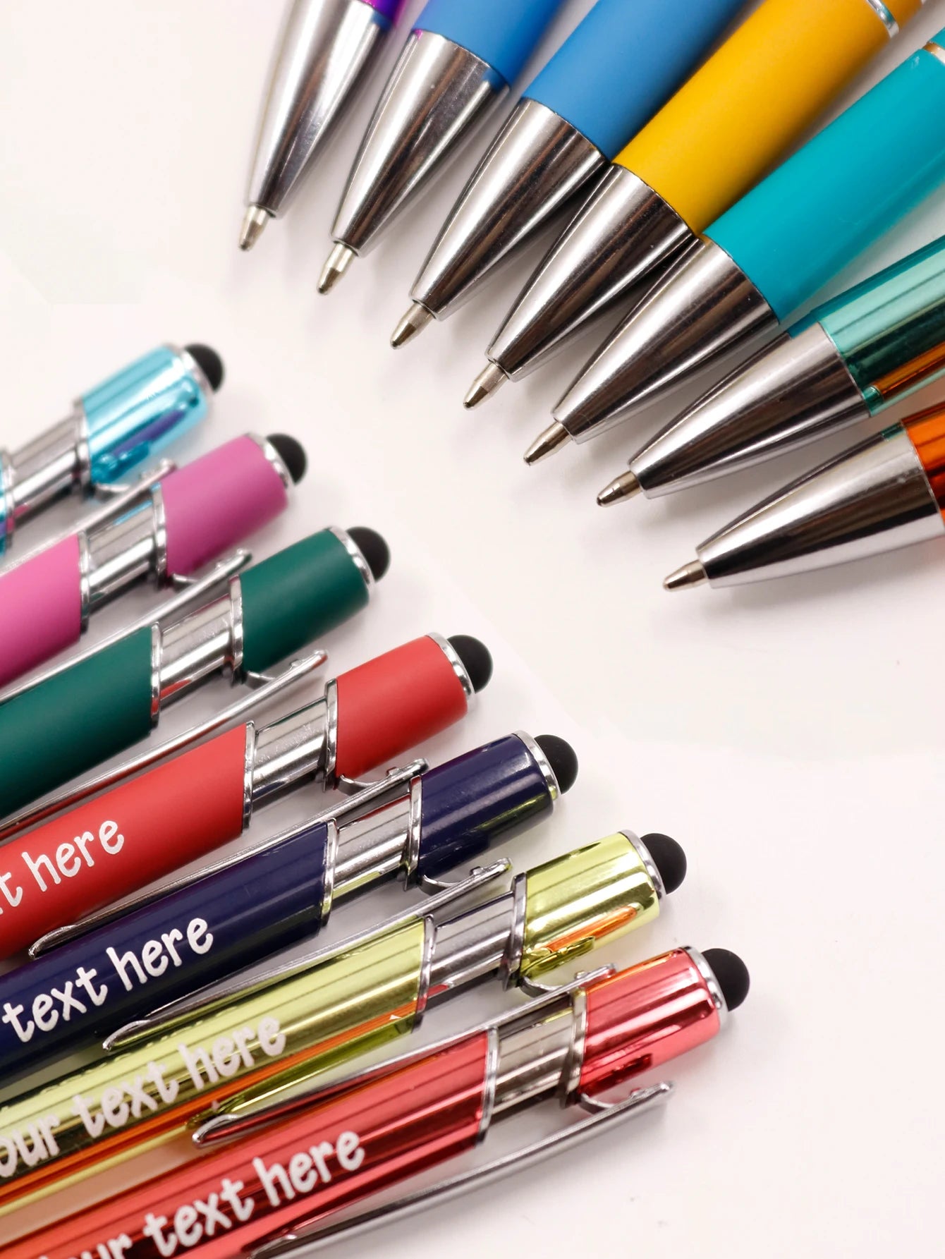 Customized Text Gradient Pens Ballpoint,Personalized Gel Pens,Customizable Couple Pen,Teacher Pens,Stylus Pens,Teachers' Day