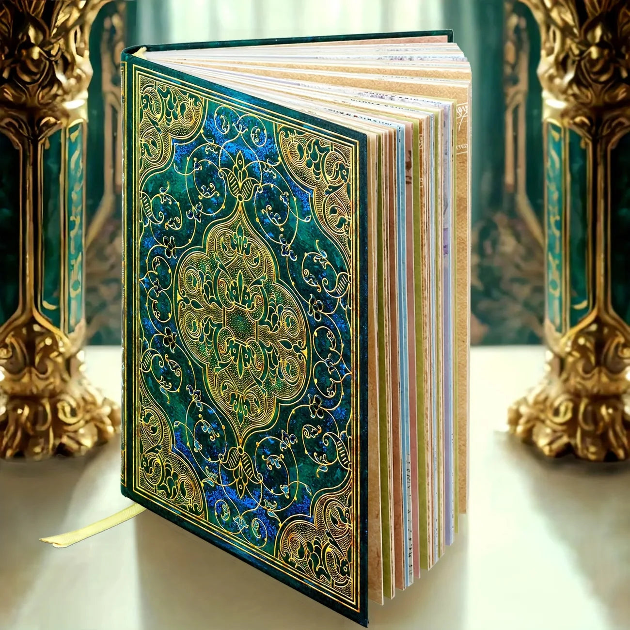 Medieval Retro Carved Notebook, Hardcover Journal, Portable Travel Diary for Writing and Drawing